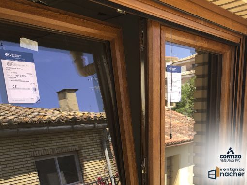 Ventana PVC Alborache imitación madera Ventana PVC Alborache imitación madera